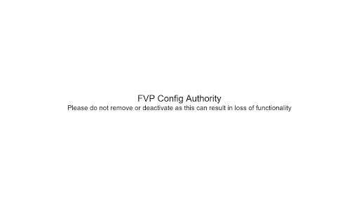 Android application FVP Config Authority screenshort