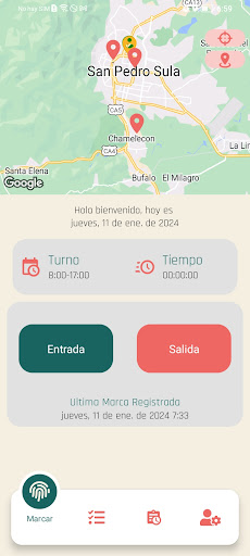 Android application CheckinWise screenshort