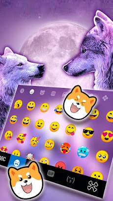 最新版、クールな Purple Wolves のテーマキーボードのおすすめ画像3