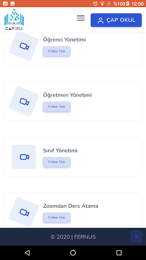 Android application ÇAP OKUL screenshort