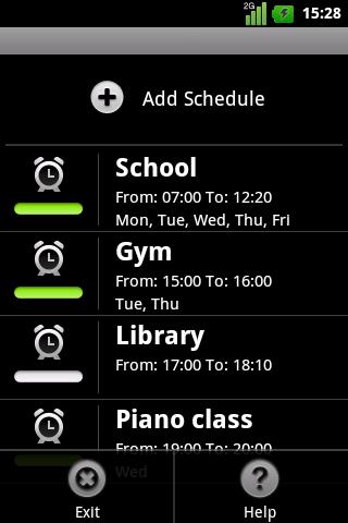 Silence Scheduler Screen 2