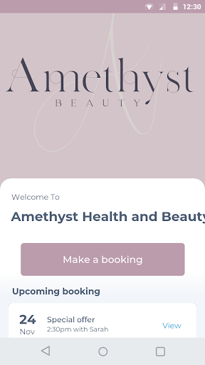 Android application Amethyst Health and Beauty screenshort