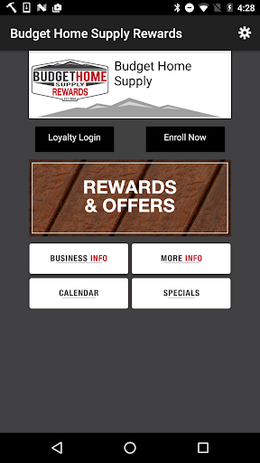 Android application Budget Home Supply Rewards screenshort