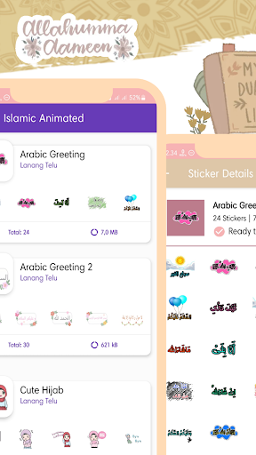 Android application WASticker - Animated Islamic screenshort