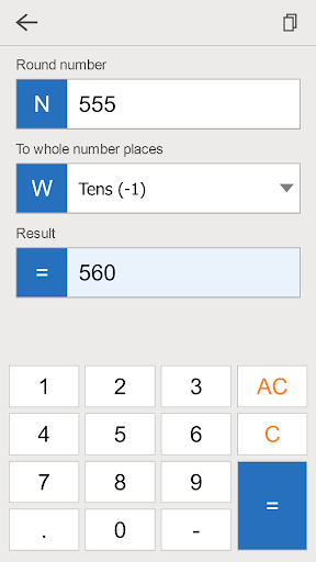 Screenshot of Rounding Numbers Calculator