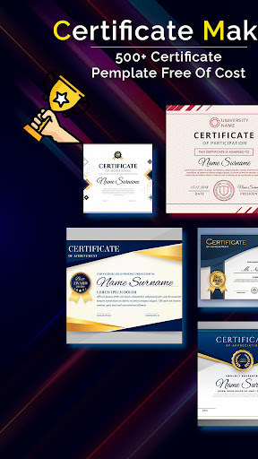 Certificate Maker templates with With Stickers