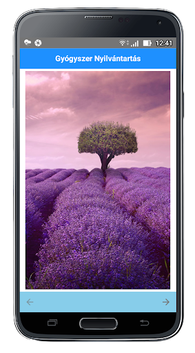 Android application Gyógyszer Nyilvántartó screenshort
