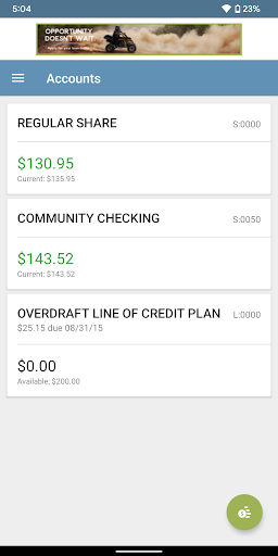 Intrepid CU Mobile Banking Screen 2