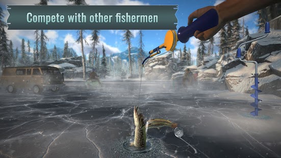 Ice fishing game. Catch bass. Screenshot