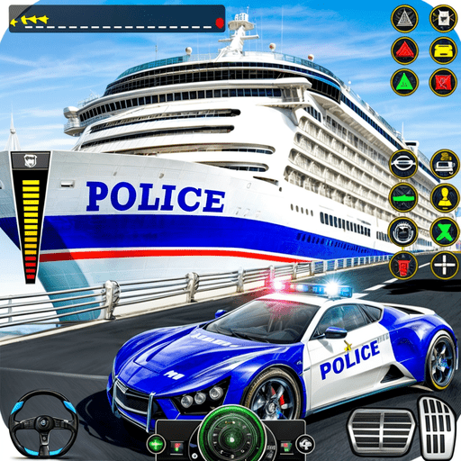 Police Muscle Car Cargo Plane 5.5 Icon