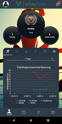 Android application Vitalyzed Health App screenshort