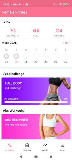 Android application Female Fitness Belly Legs Butt screenshort