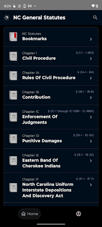 NC General Statute (NC Laws) - 1.10 - (Android)