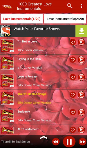 1000 Love Songs Instrumentals Screen 2