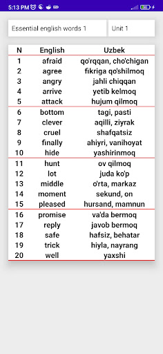 Dictionary Essential Screen 2