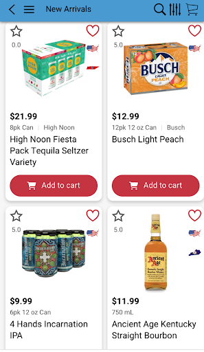 Android application Pina Wine and Spirits screenshort