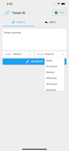 AI Tweet Writer Screen 2