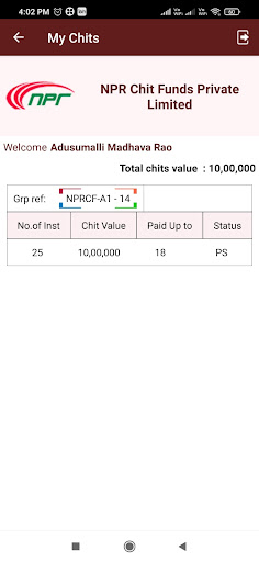 Android application NPR Chit Funds Private Limited screenshort