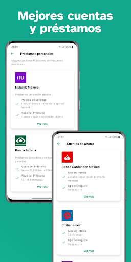 Captura de pantalla de MásCrédito: Encuentra Tarjetas