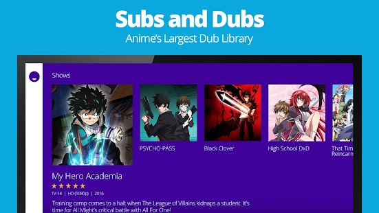 Funimation for Android TV Screenshot