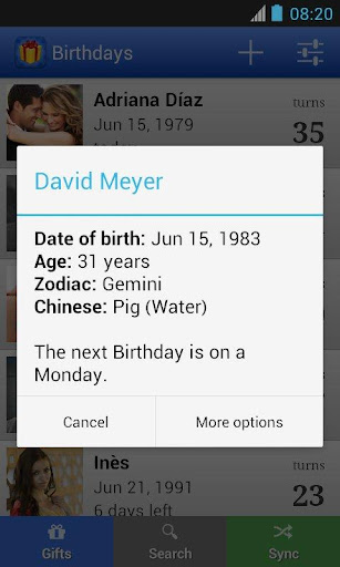 Birthdays: Reminder & calendar Screenshot 2 - AppWisp.com