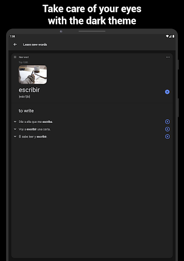Screenshot of Learn Spanish with flashcards!