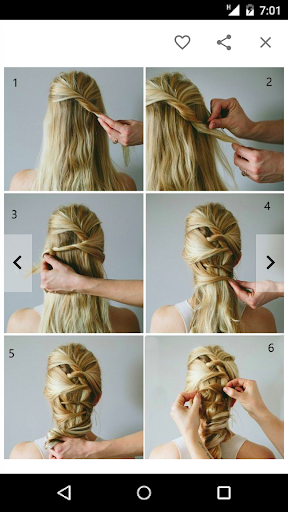 Android application Girls Hairstyles Step by Step screenshort