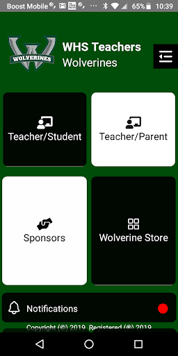 Android application WHS Teachers screenshort
