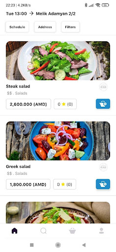 Android application My Snacks screenshort