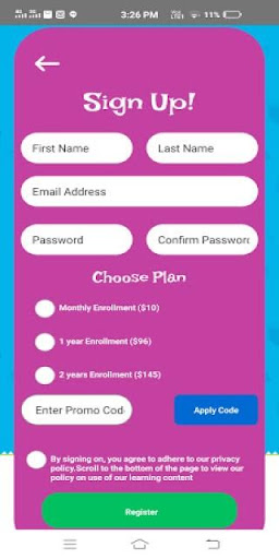 Android application Virtual Igbo Learning screenshort