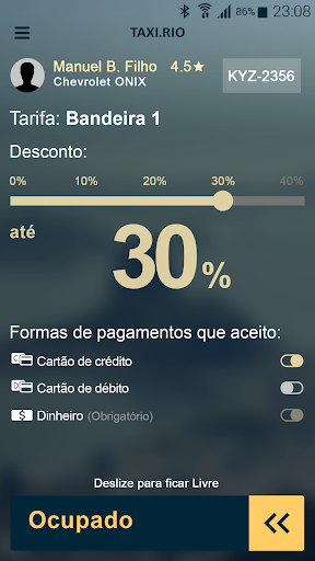 TAXI.RIO - Taxista Screen 3