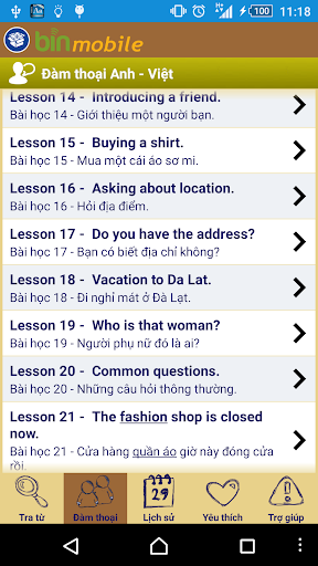 English Vietnamese Dictionary Screen 3