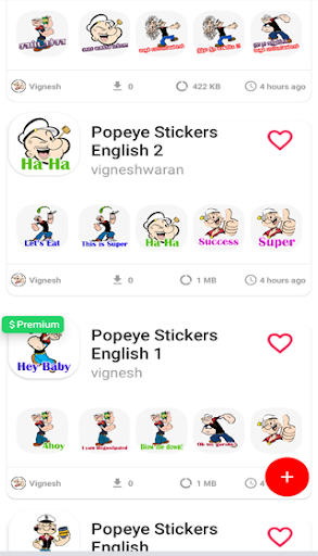 Popeye Cartoon Stickers - WAStickerApps