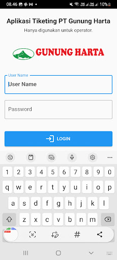 App Operator Gunung Harta V2 Screen 2