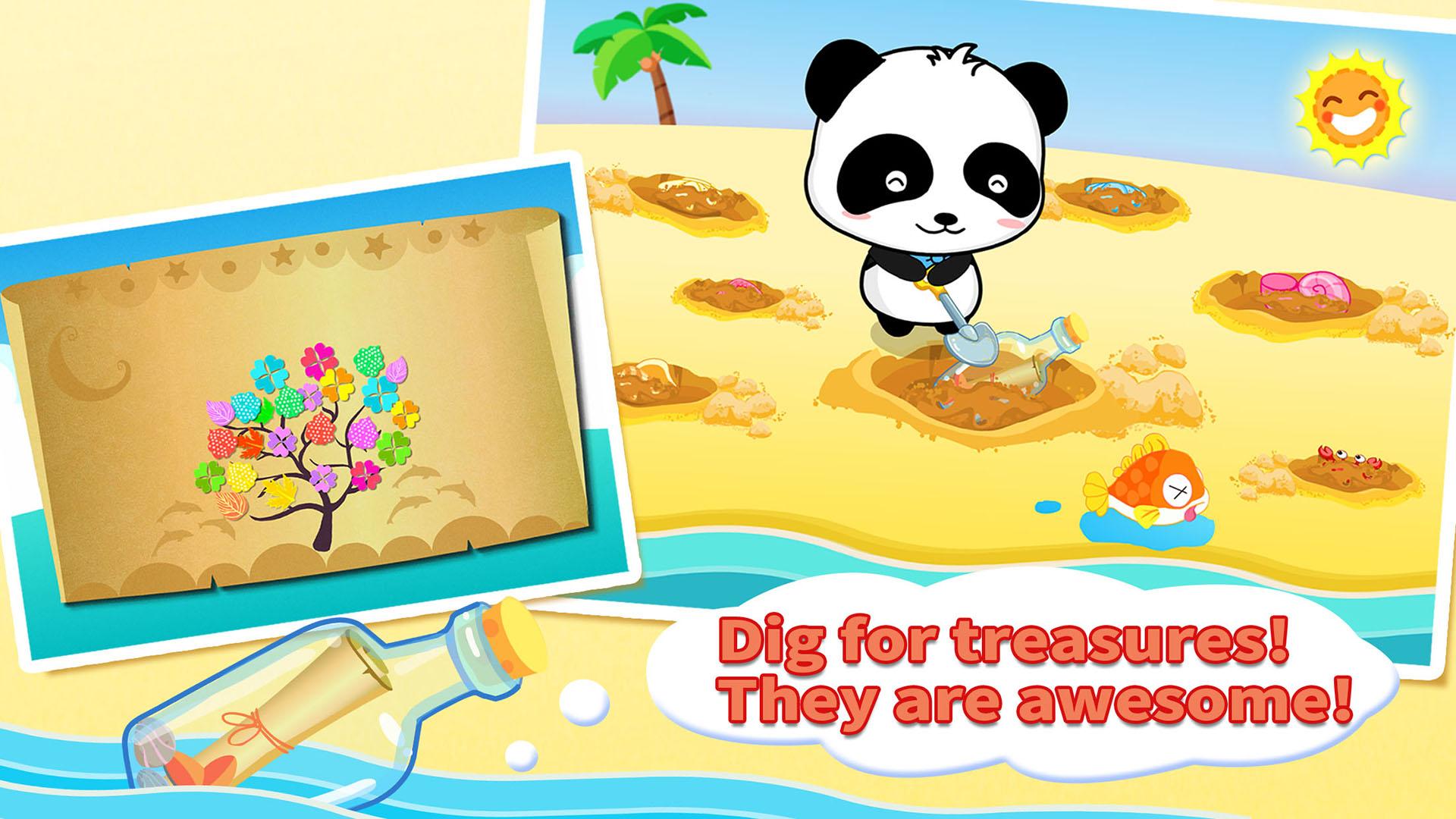 Android application Baby Panda’s Treasure Island screenshort