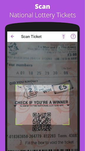 Android application Lotto Lens Scan Lottery Ticket screenshort