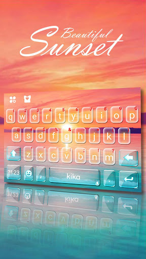 Android application Sunset Holiday Seaside Keyboar screenshort