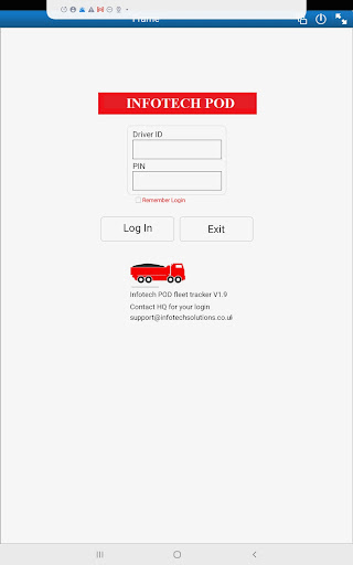 Android application Infotech POD App screenshort