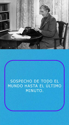 Android application Agatha Christie frases screenshort