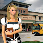 Cover Image of 下载 Virtual School Girl Simulator: High School Game 2.02 APK