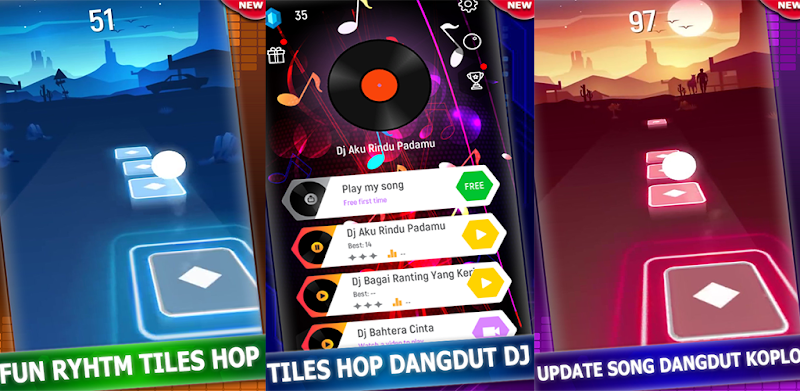 Dangdut EDM Tiles Hop Music Games Songs