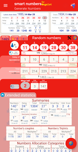 smart numbers for Megalot