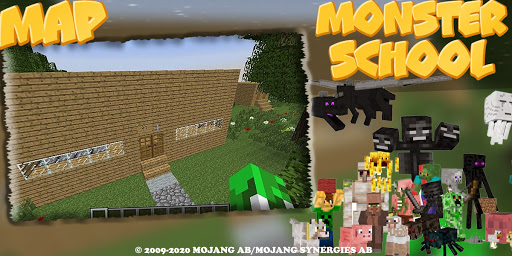 Map Monster School New Herobrine Skin