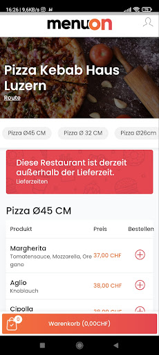Android application PIZZA KEBAP HAUS screenshort