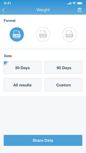 Screenshot of iHealth MyVitals