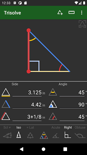 Android application Trisolve: Triangle Calculator screenshort