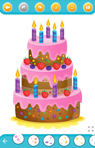 color gâteau d'anniversaire