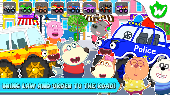 Wolfoo Monster Truck Police v1.0.2 MOD APK (Unlimited Money) Free For Android 4