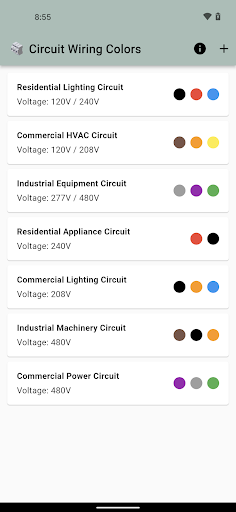 Android application Circuit Wiring Colors screenshort