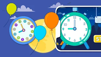 Game screenshot Toddlers Learning Games Clock apk download